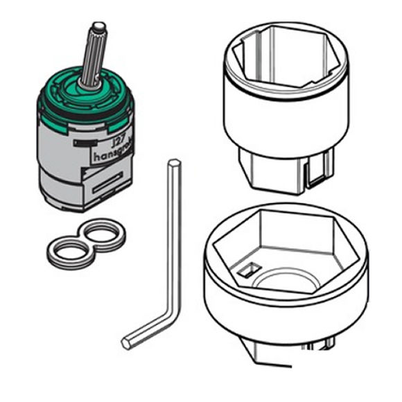 Immagine di Ricambio cartuccia Joystick miscelatore PURAVIDA Hansgrohe 96783000