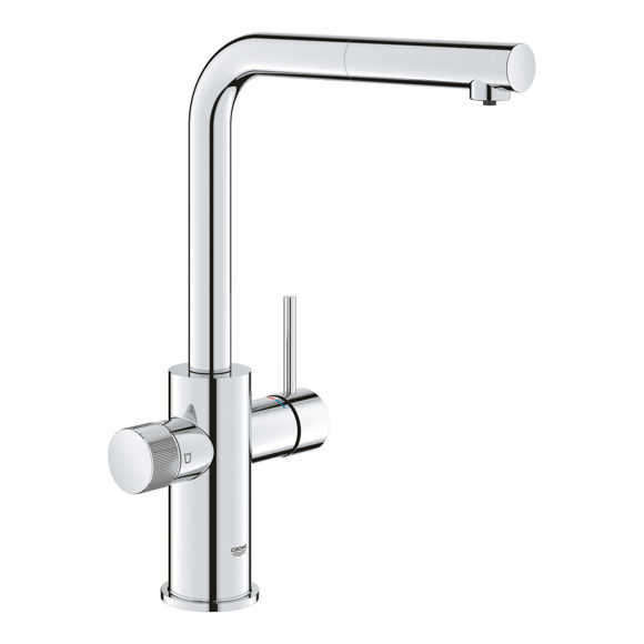 Immagine di Grohe Blue Pure Minta solo rubinetto cromo con doccetta estraibile 30601000