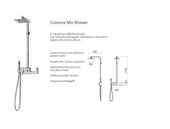 Immagine di Colonna doccia Mix Shower cromata Grandform COLMIXSH